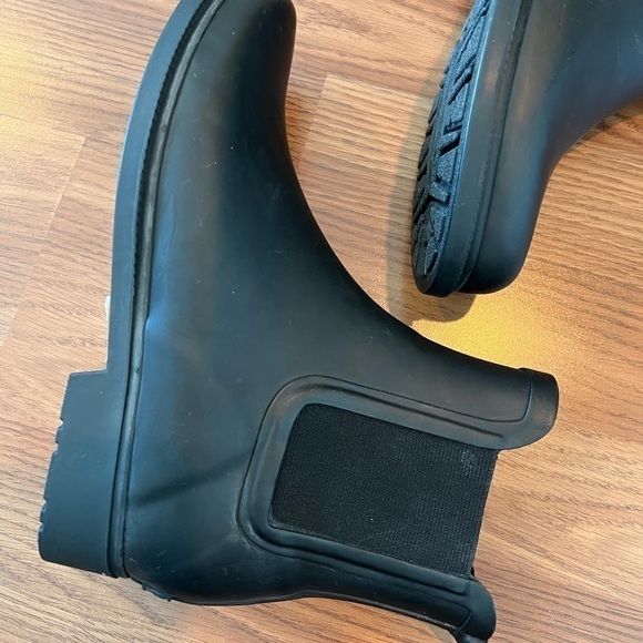 J.Crew Chelsea Rain Boots Black Size 6 - Picture 6 of 12